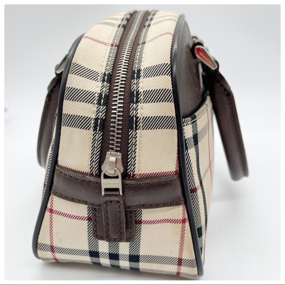 BURBERRY House Check Canvas Handbag Bag - Picture 8 of 10